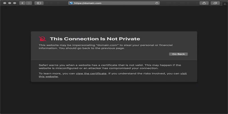 your-connection-is-not-private-error-in-safari