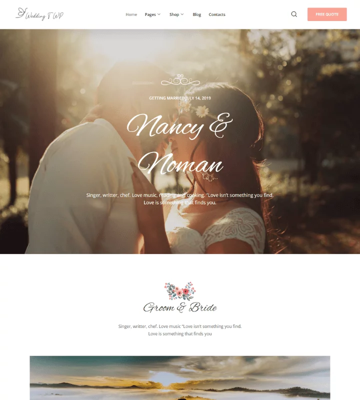 Wedding TWP Pro WordPress Theme