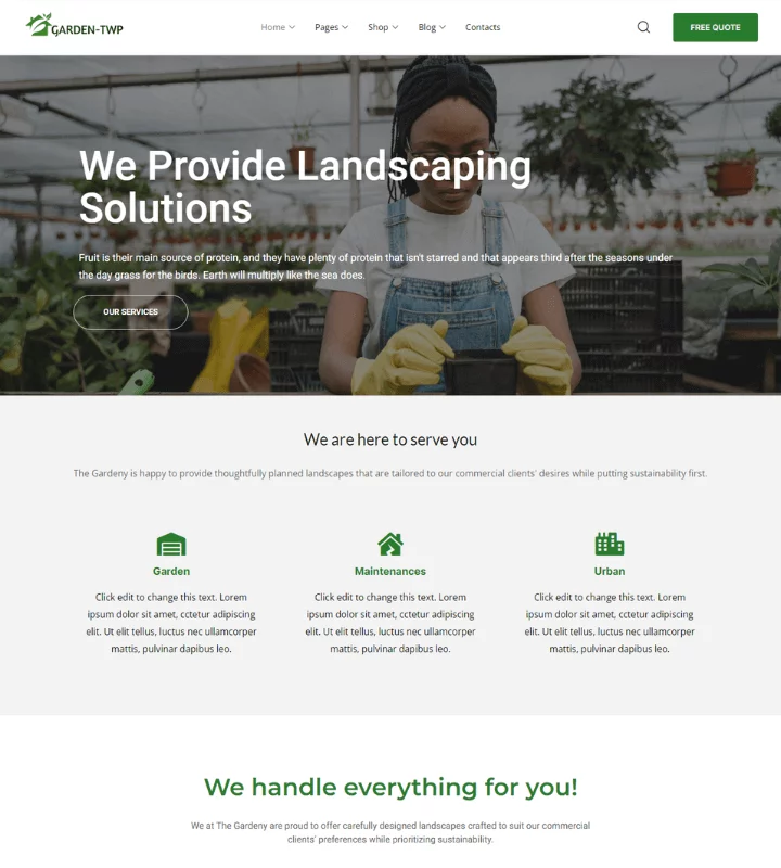 Garden Twp Pro WordPress Theme